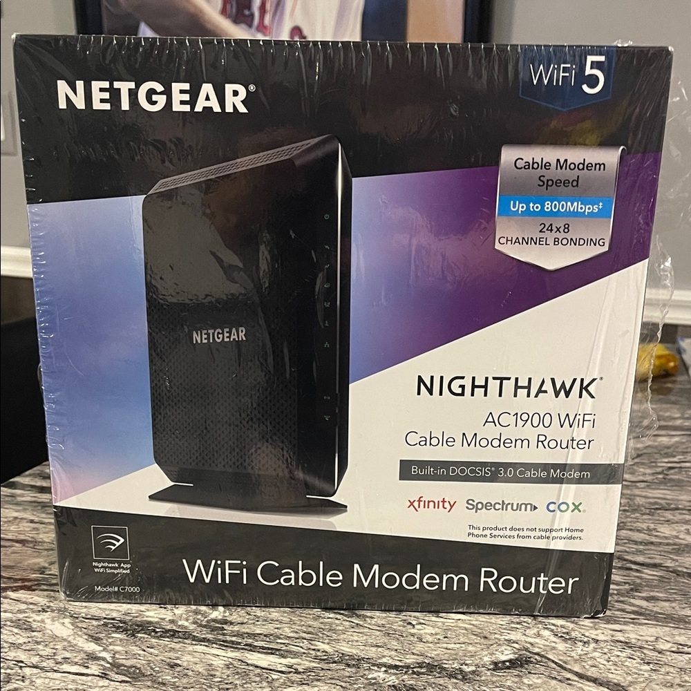 NETGEAR Nighthawk Black Modem Router Combo